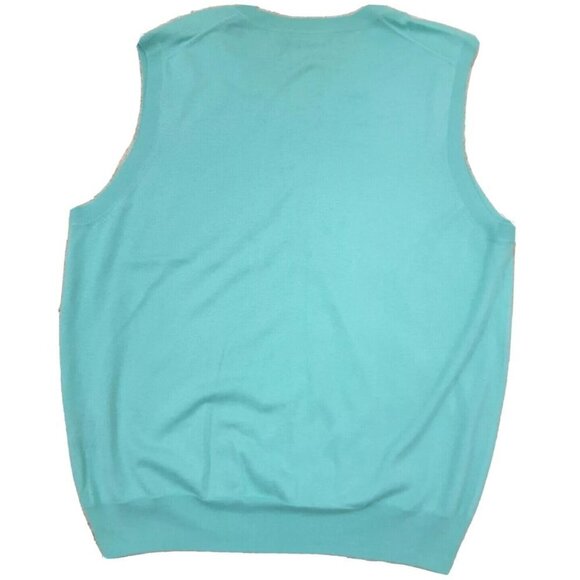 Montego Golf ~Men's Size L--Light Green 55% Silk 45% Cashmere Vest V-Neck. - Picture 3 of 6